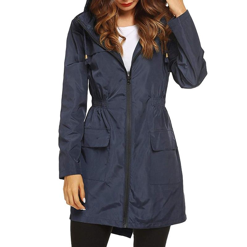 Karen | Women's Hooded Mid-Length Raincoat - Image 4