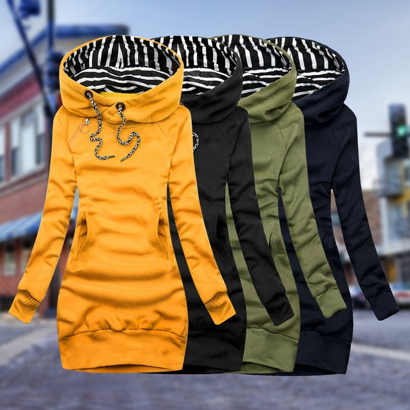 Jasmine | Women's Fitted Hoodie Dress - Image 2