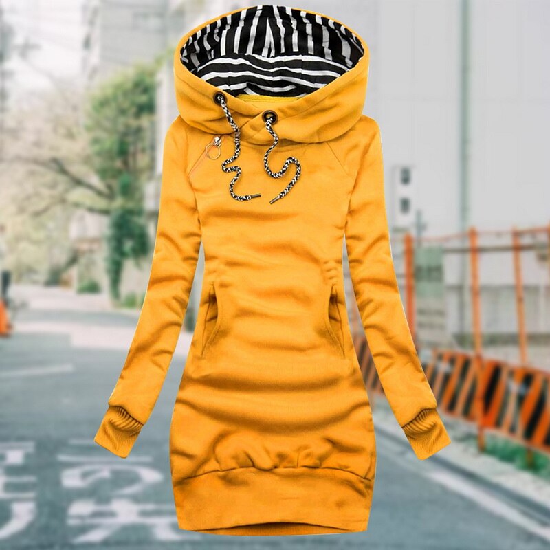 Jasmine | Women's Fitted Hoodie Dress - Image 3
