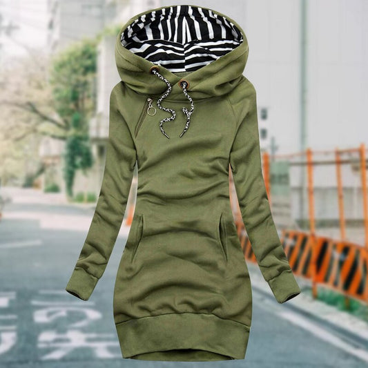 Jasmine | Women's Fitted Hoodie Dress - Image 1