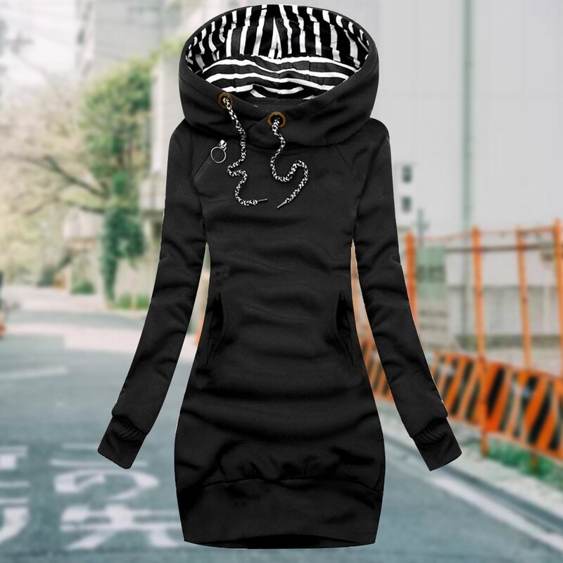 Jasmine | Women's Fitted Hoodie Dress - Image 4