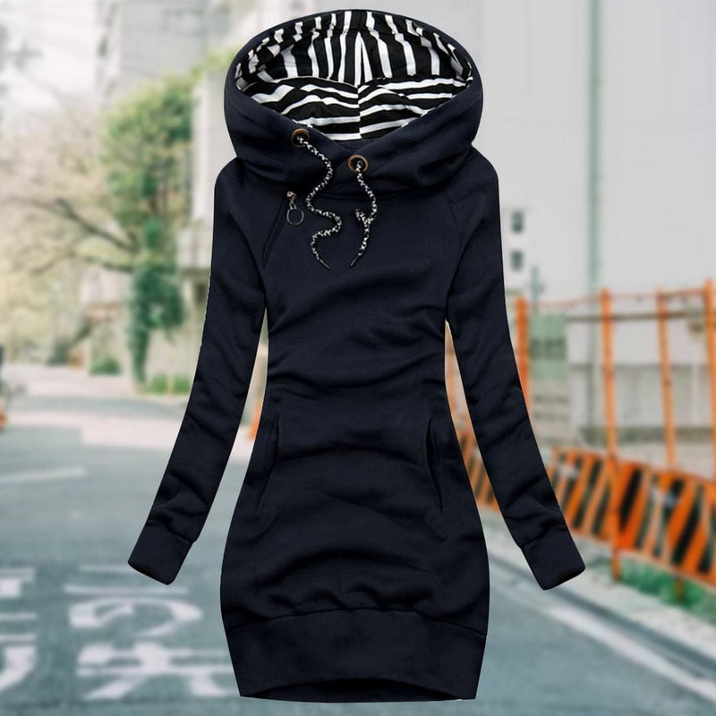Jasmine | Women's Fitted Hoodie Dress - Image 5