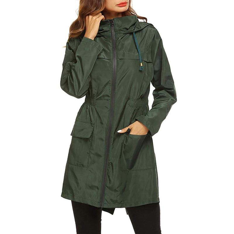 Karen | Women's Hooded Mid-Length Raincoat - Image 14
