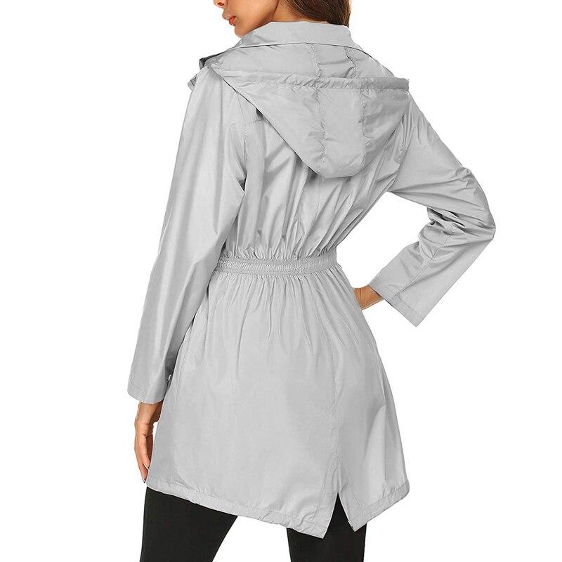 Karen | Women's Hooded Mid-Length Raincoat - Image 3