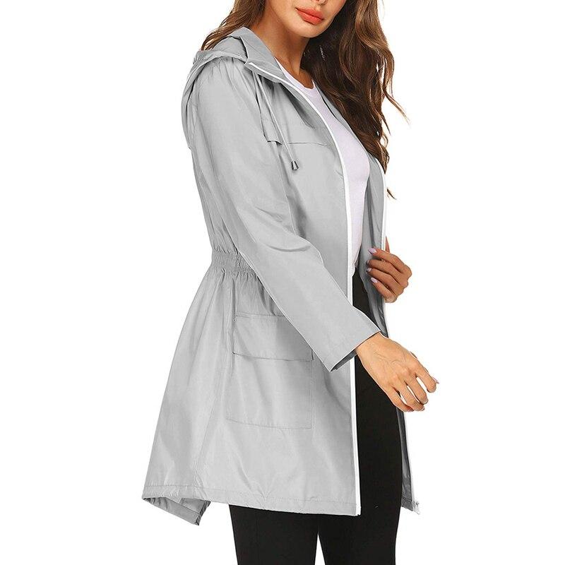 Karen | Women's Hooded Mid-Length Raincoat - Image 2