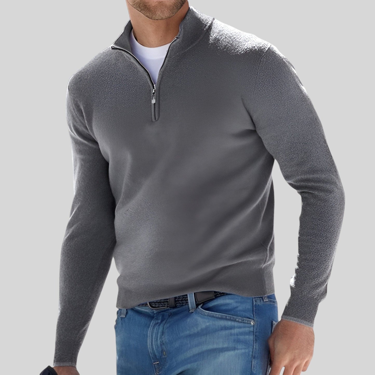 Eileen | Women's Quarter-Zip Relaxed Fit Pullover Sweater - Image 6