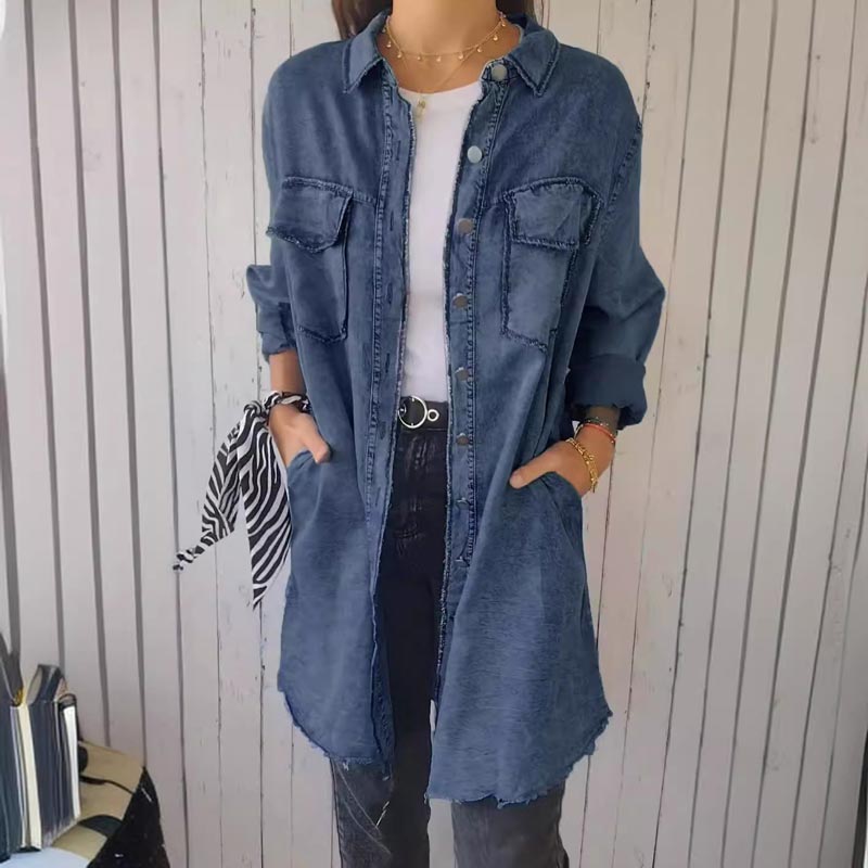 Charity | Women's Longline Denim Jacket - Image 2