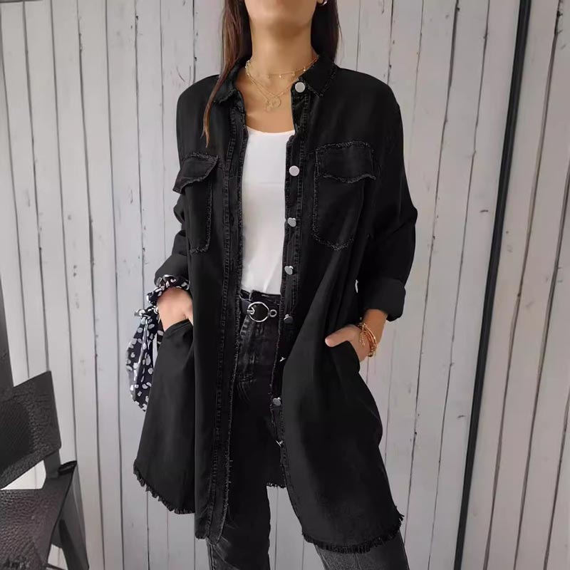 Charity | Women's Longline Denim Jacket - Image 6