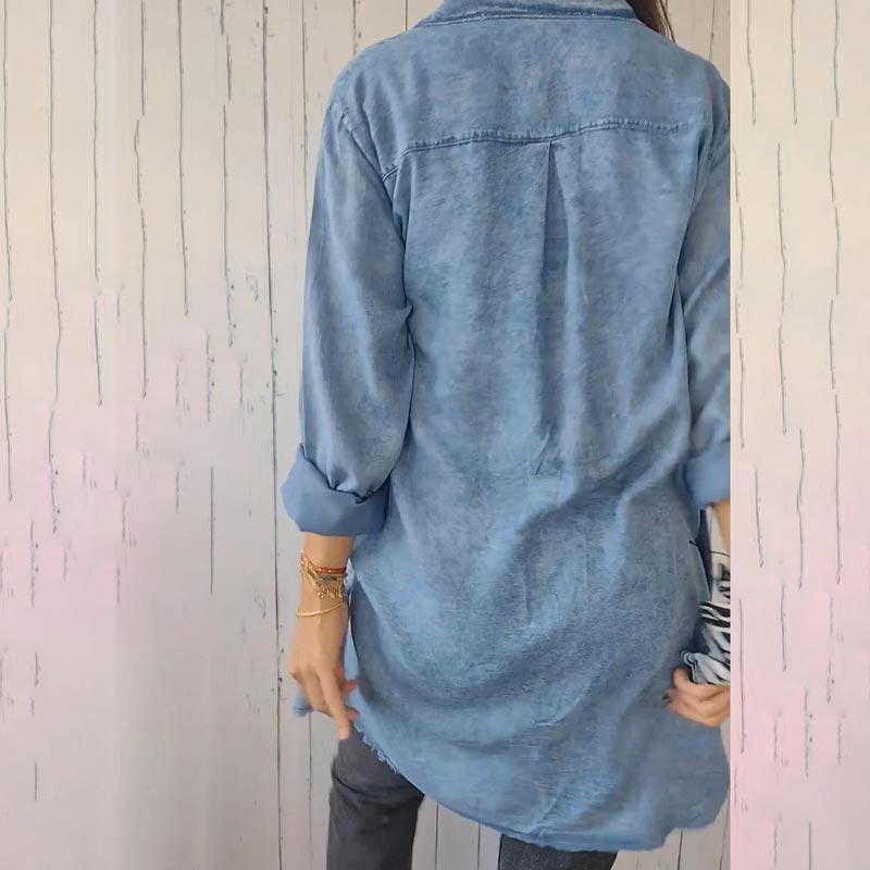 Charity | Women's Longline Denim Jacket - Image 5