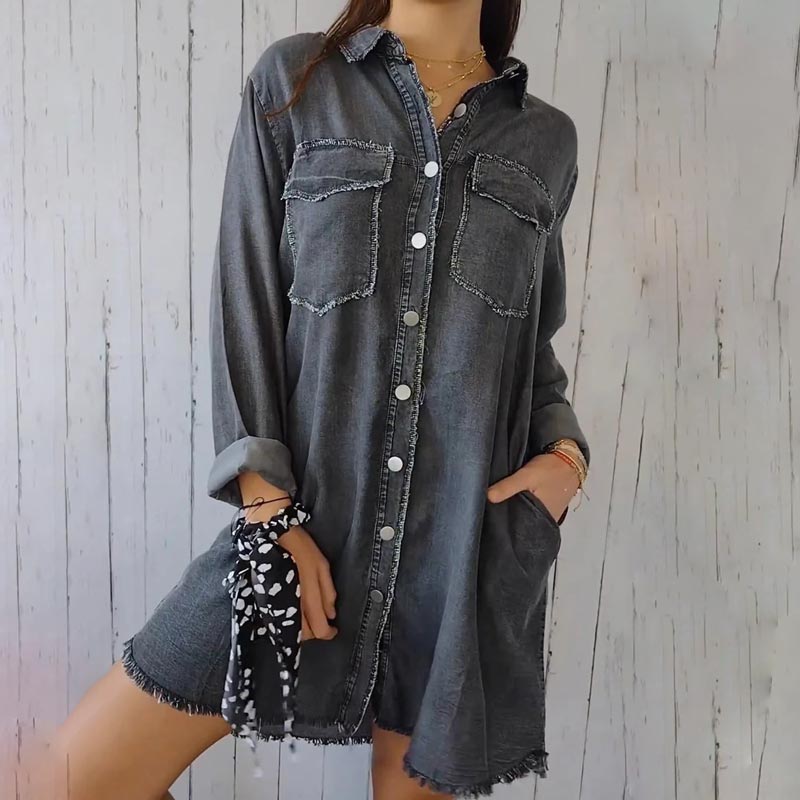 Charity | Women's Longline Denim Jacket - Image 7