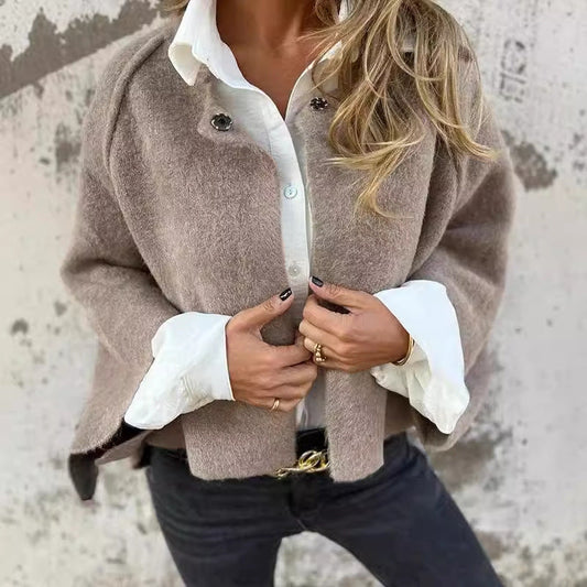 Judith | Women's Short Collarless Open-Front Jacket - Image 1