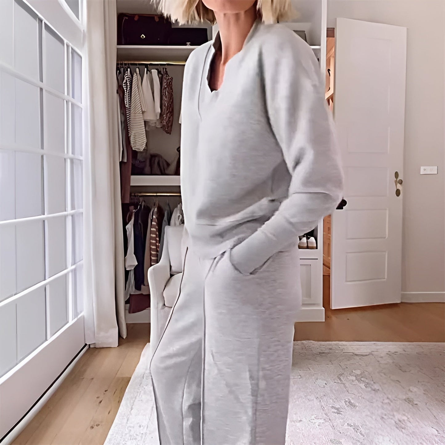 Barbara | Women's Wide Leg Lounge Set - Image 2