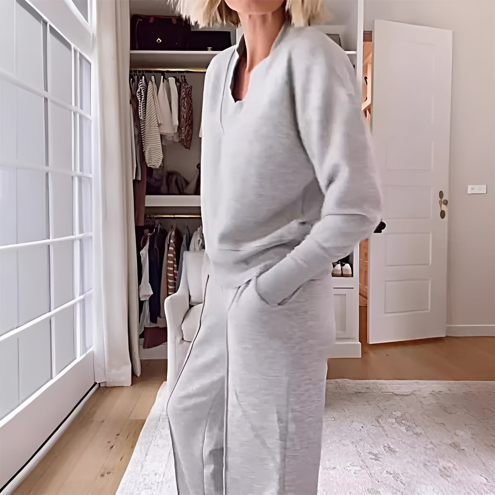 Barbara | Women's Wide Leg Lounge Set - Image 2