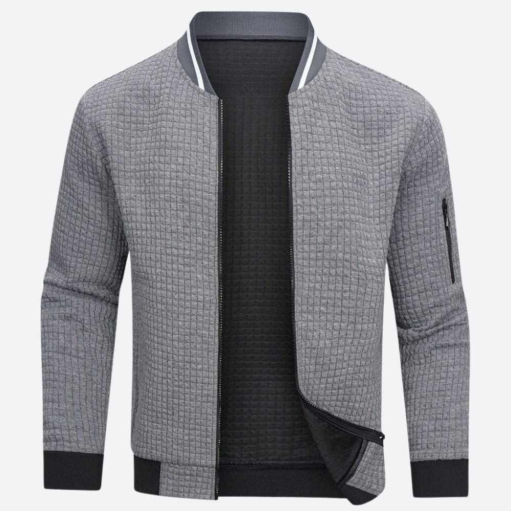 Edmund | Men's Slim-Fit Quilted Bomber Jacket - Image 4