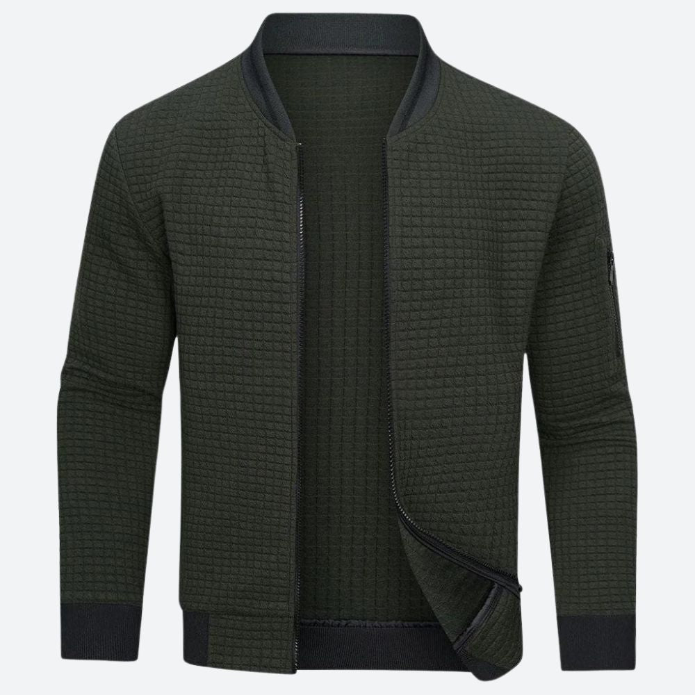 Edmund | Men's Slim-Fit Quilted Bomber Jacket - Image 3