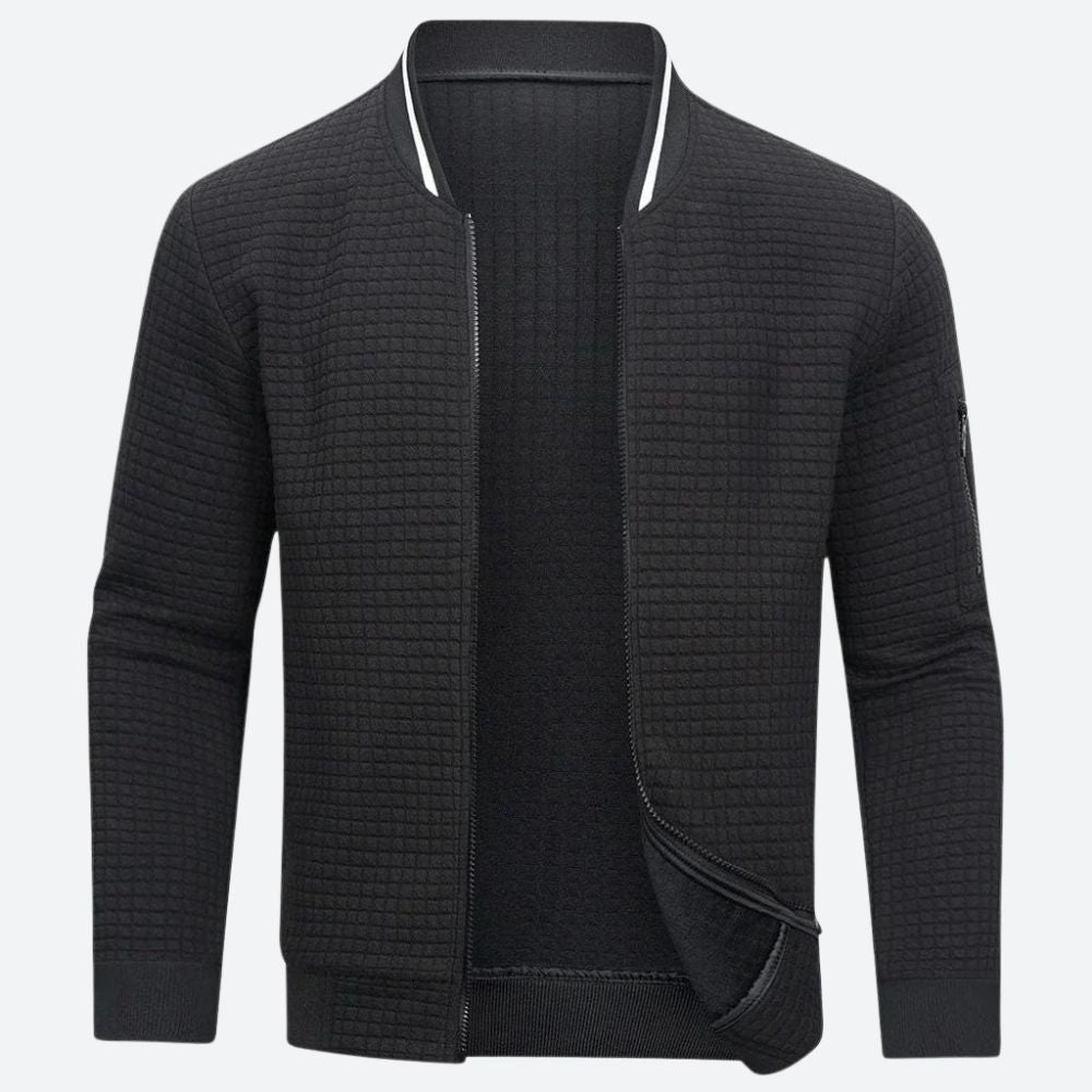 Edmund | Men's Slim-Fit Quilted Bomber Jacket - Image 2