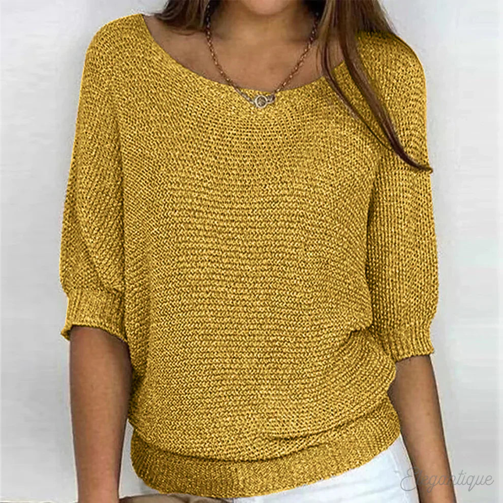 Shannon | Women's Loose Fit Scoop Neck Pullover Sweater - Image 5