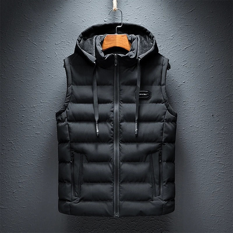 Tony | Men's Hooded Puffer Vest - Image 2