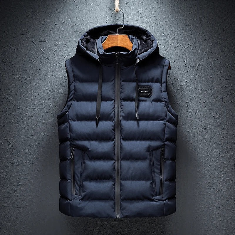 Tony | Men's Hooded Puffer Vest - Image 1