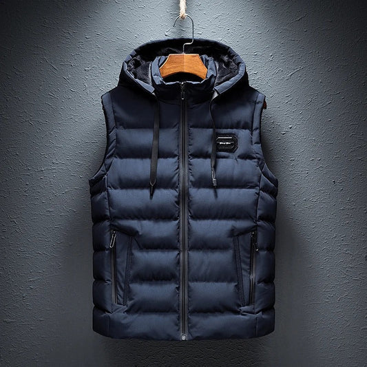 Tony | Men's Hooded Puffer Vest - Image 1