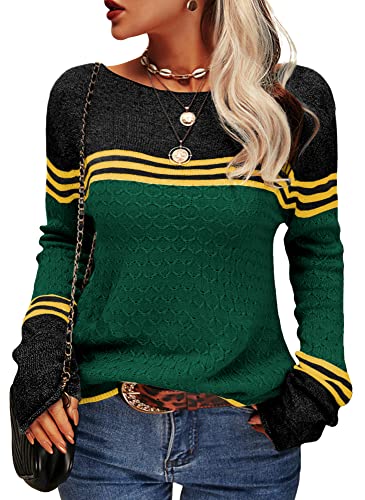 Mary | Women's Color Block Long Sleeve Pullover Sweater - Image 5