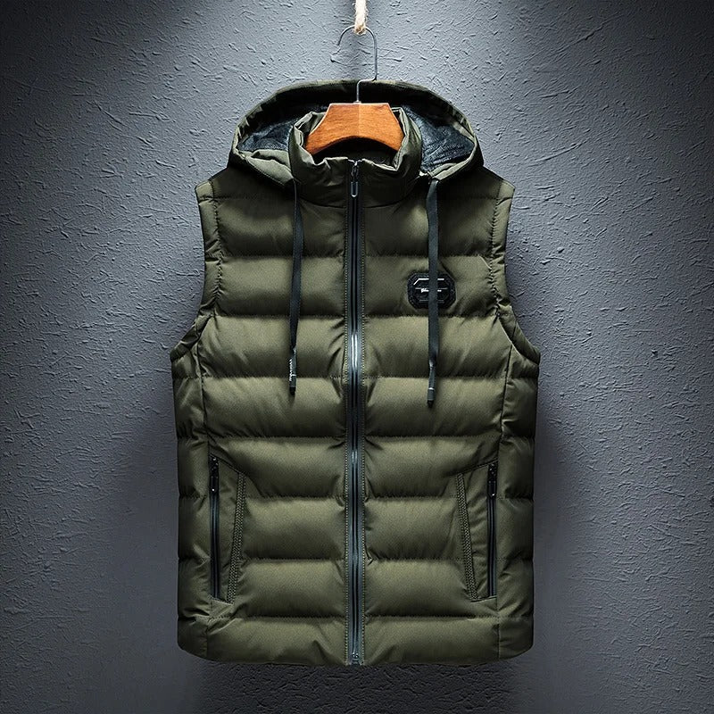 Tony | Men's Hooded Puffer Vest - Image 3
