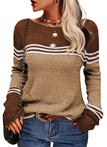 Mary | Women's Color Block Long Sleeve Pullover Sweater - Image 8