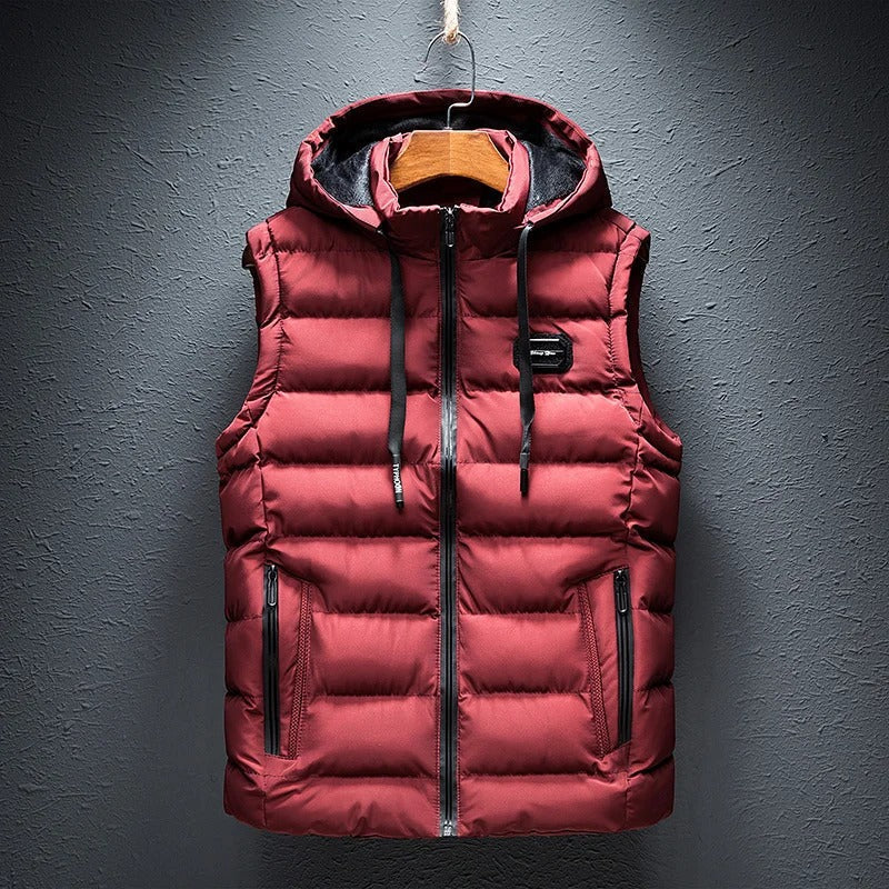 Tony | Men's Hooded Puffer Vest - Image 4