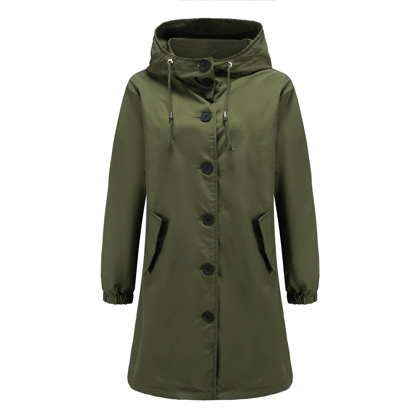 Jade | Women's Hooded A-Line Coat - Image 5