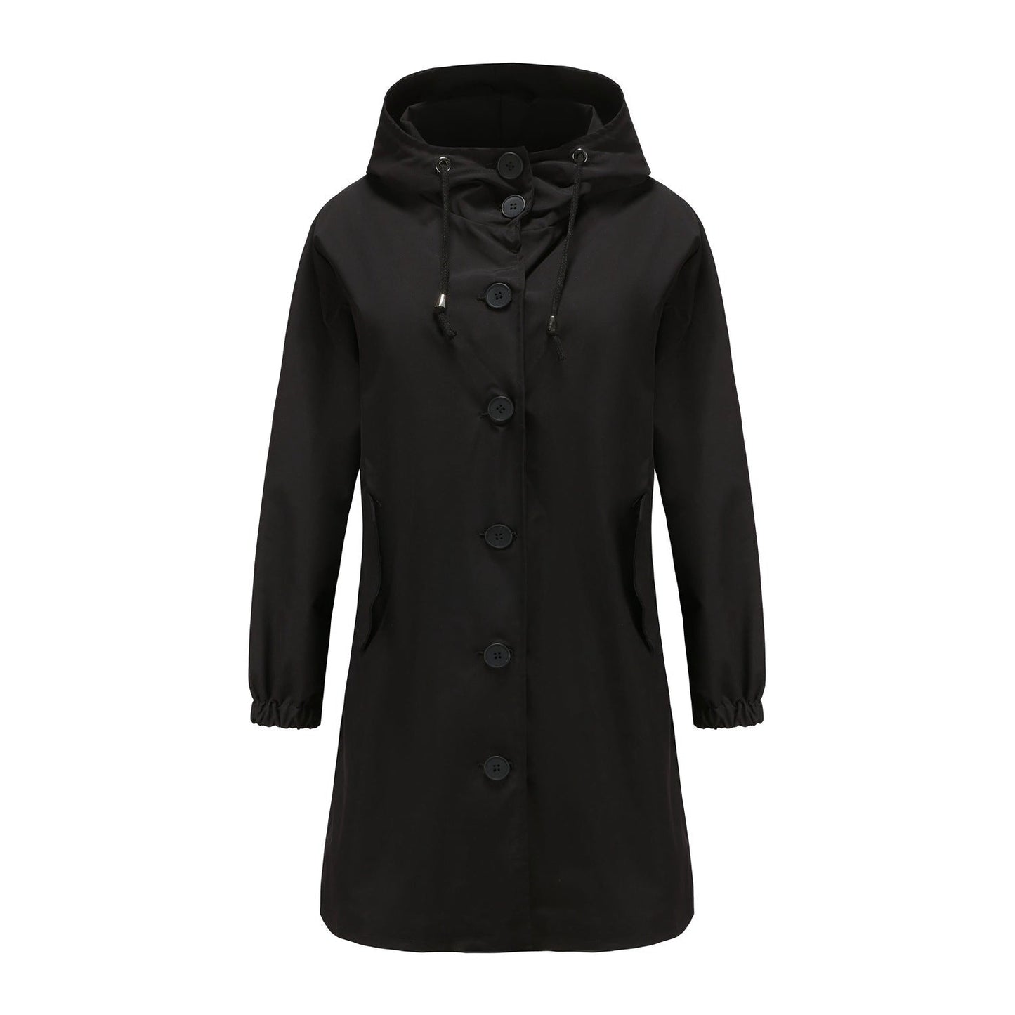 Jade | Women's Hooded A-Line Coat - Image 6