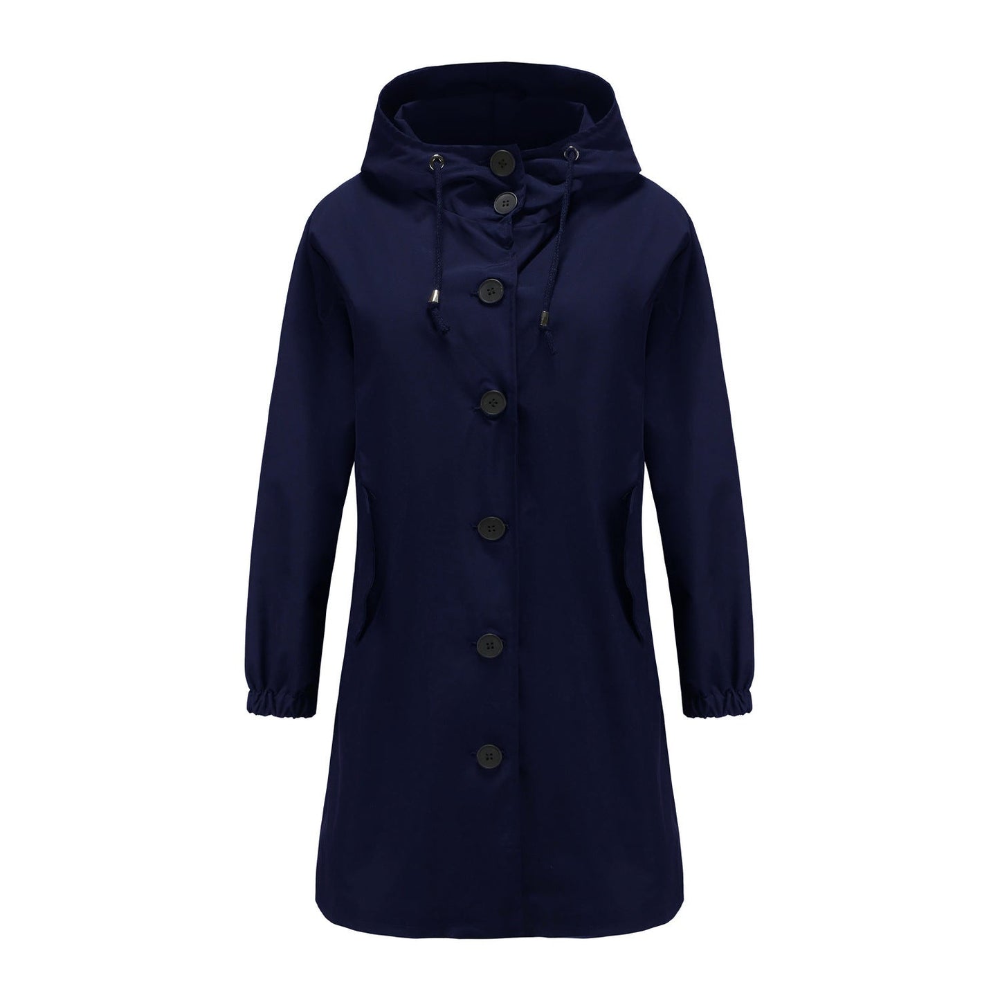 Jade | Women's Hooded A-Line Coat - Image 7