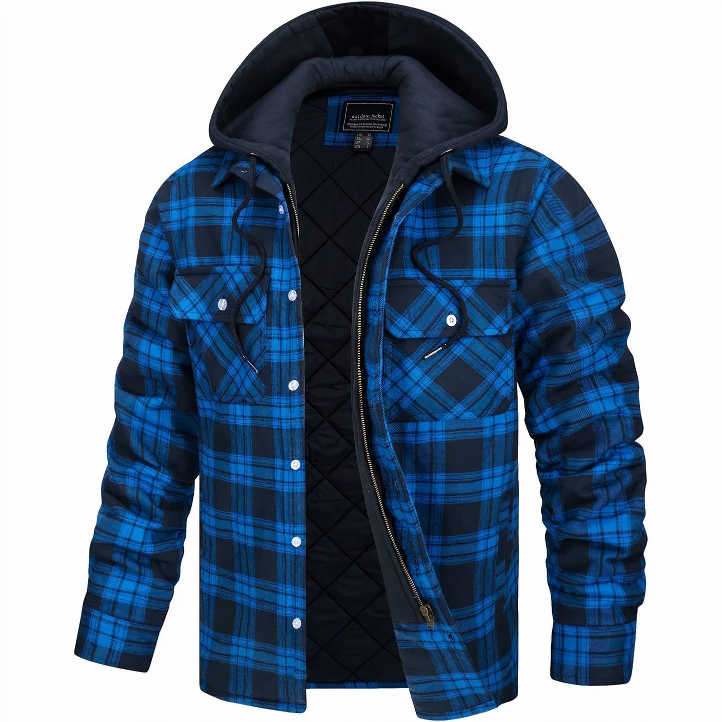 Nelson | Men's Hooded Plaid Jacket - Image 2