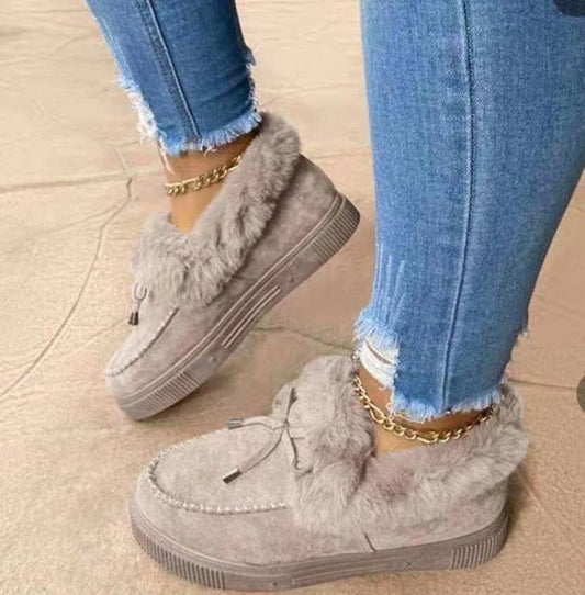 Hope | Women's Slip-On Faux Fur Loafers - Image 1