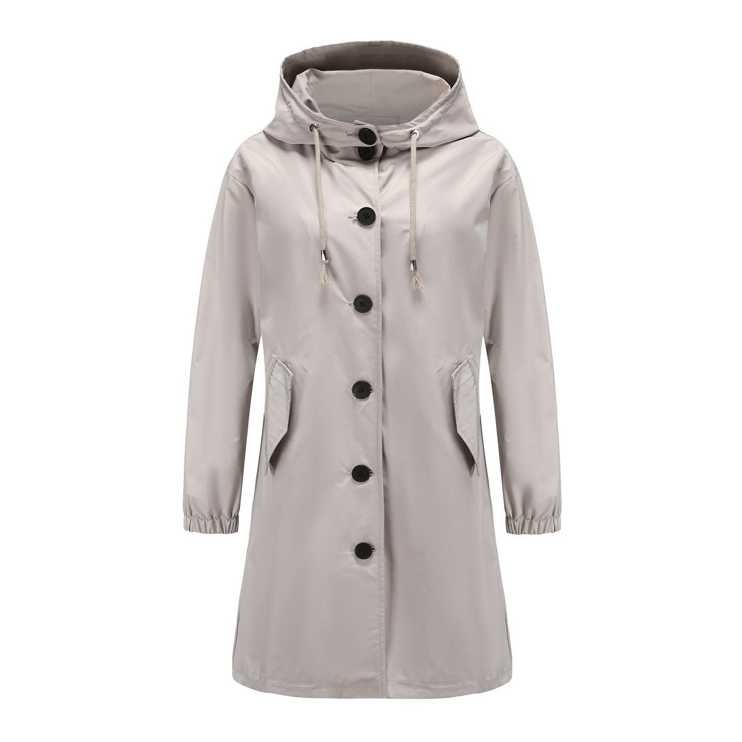 Jade | Women's Hooded A-Line Coat - Image 4