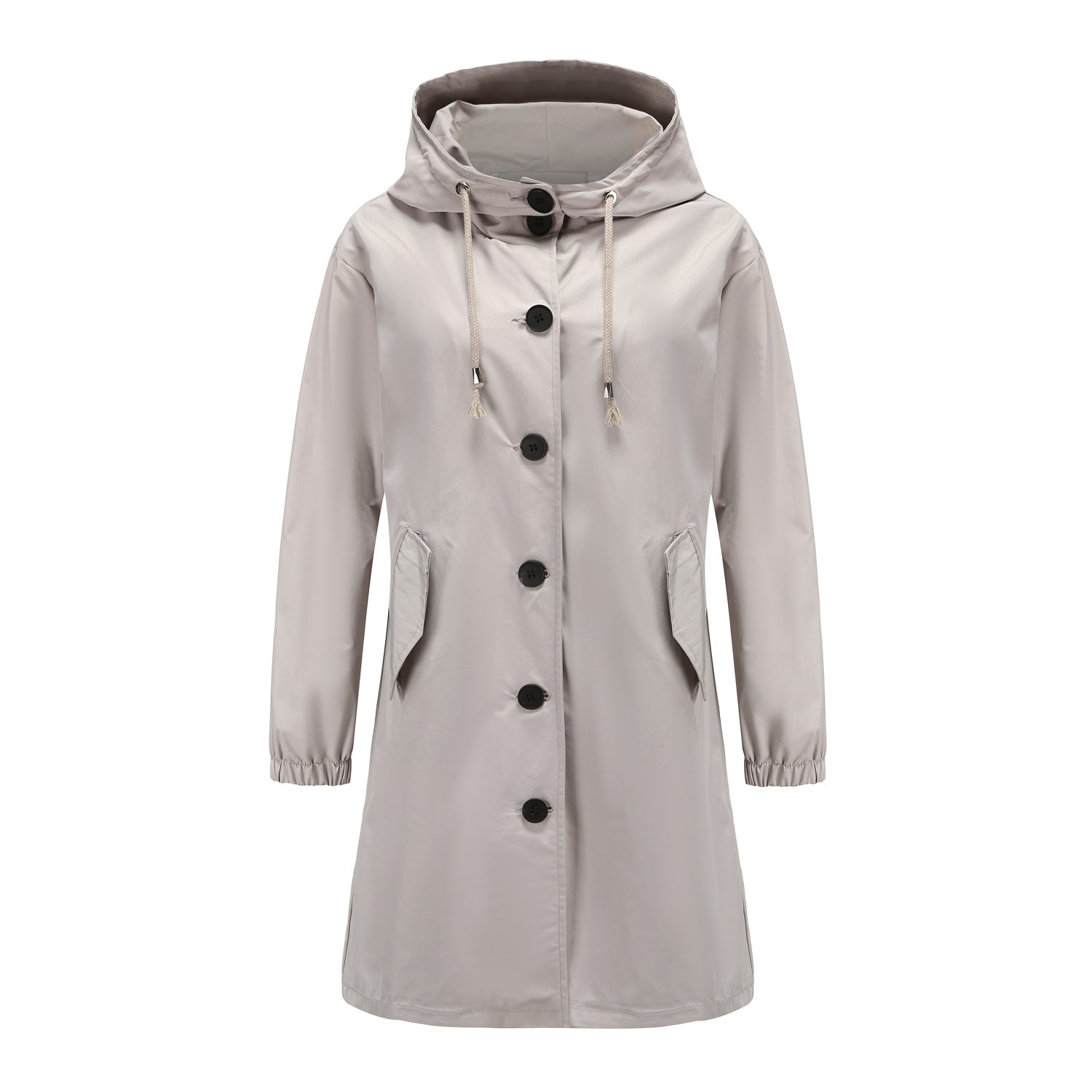 Jade | Women's Hooded A-Line Coat - Image 4
