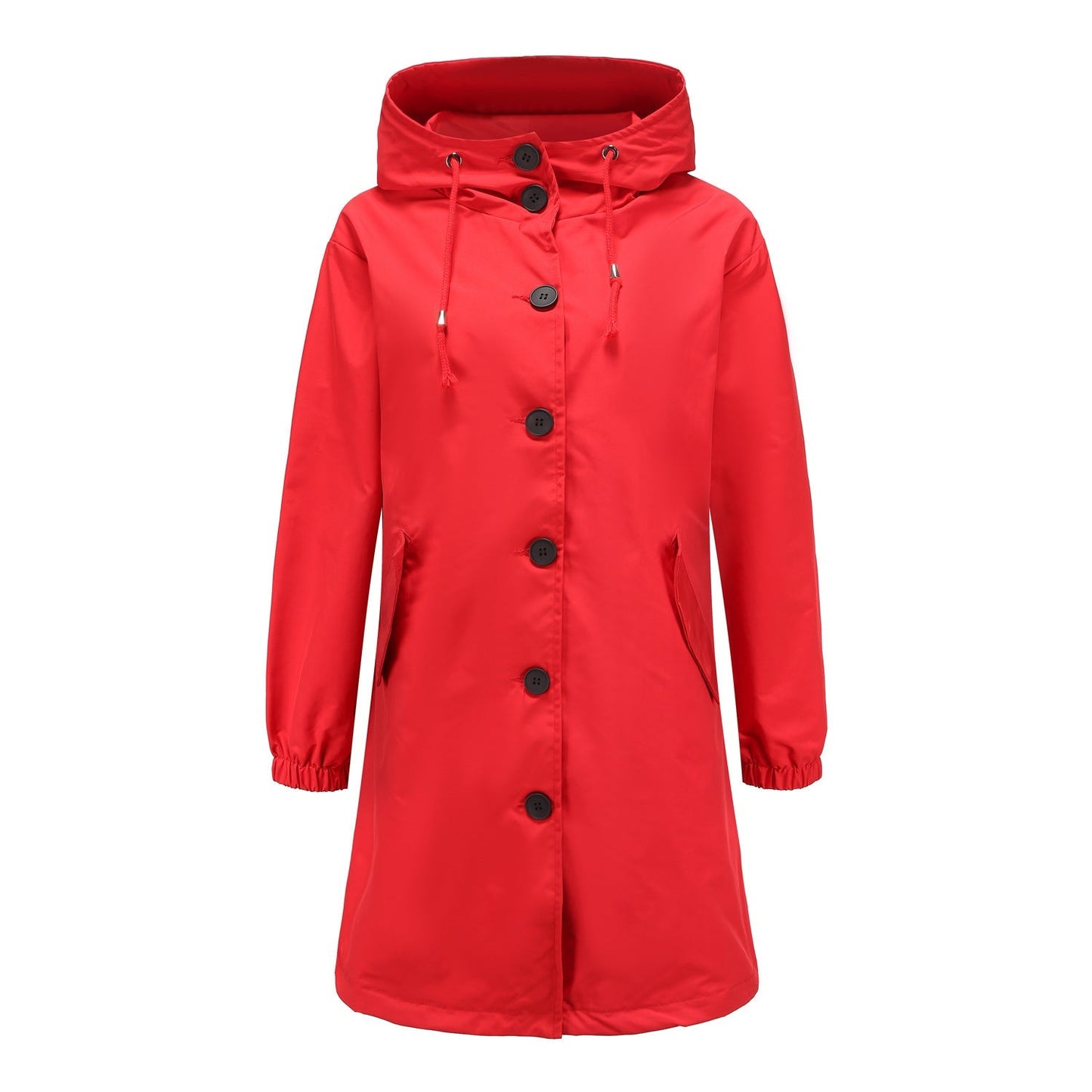 Jade | Women's Hooded A-Line Coat - Image 8