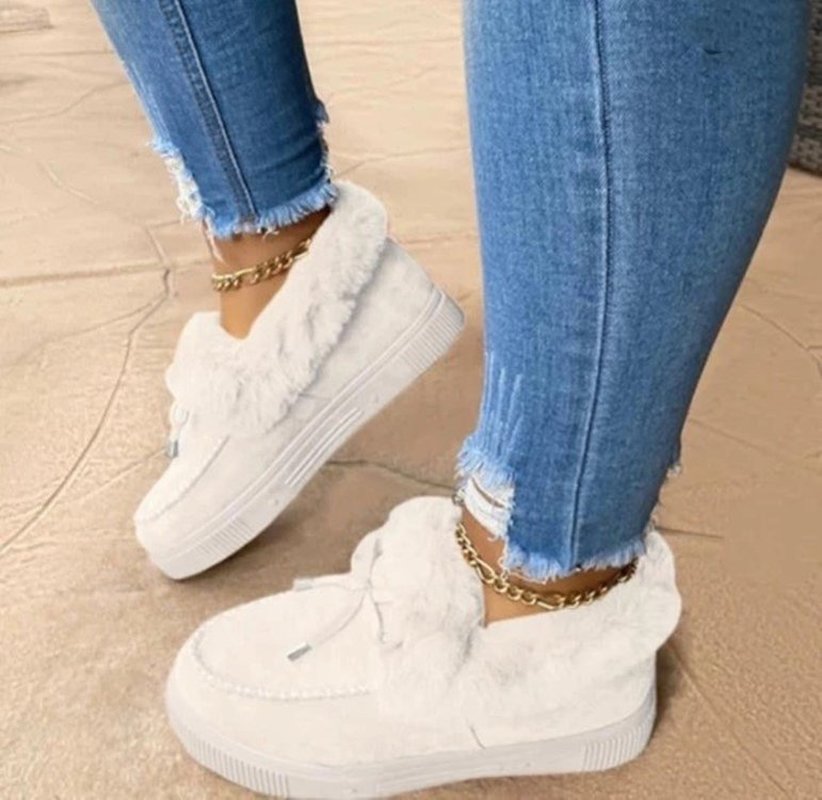 Hope | Women's Slip-On Faux Fur Loafers - Image 5